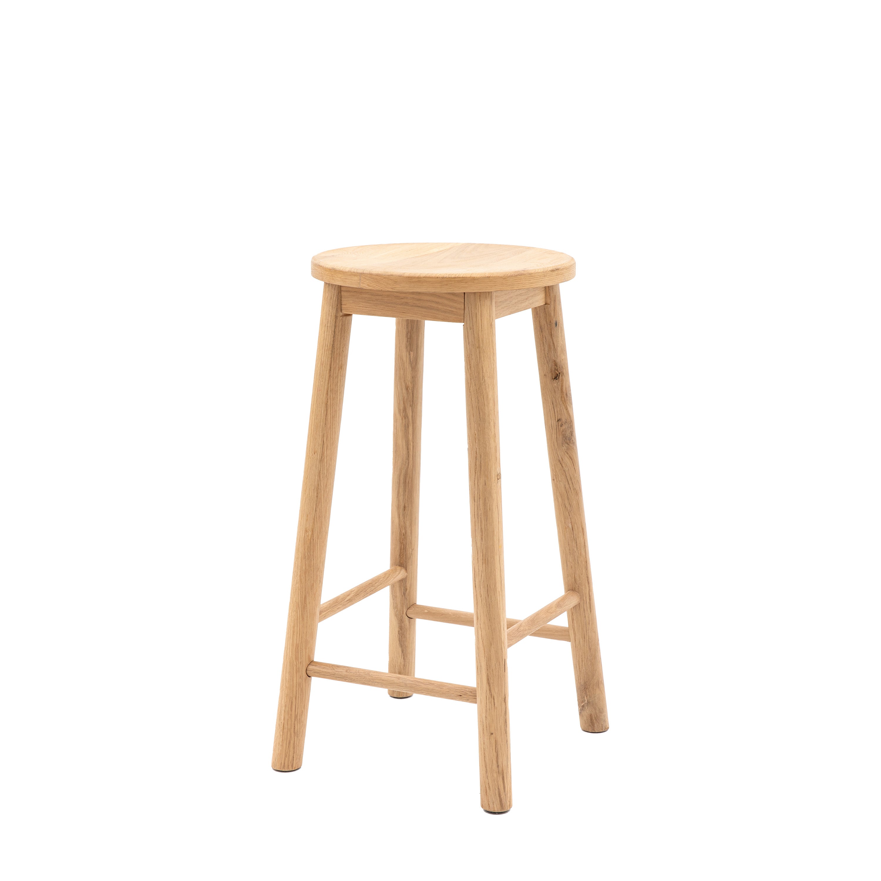 Laceby Natural Oak Wood Bar Stool